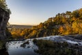 Sunset at Ithaca Falls - Ithaca, New York Royalty Free Stock Photo