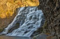 Sunset at Ithaca Falls in rural New York Royalty Free Stock Photo