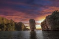 Sunset James Bond island Royalty Free Stock Photo