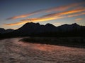 Sunset Jasper NP Canadian Rockies Royalty Free Stock Photo