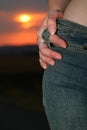 Sunset jeans Royalty Free Stock Photo