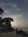 Sunset at Jimbaran beach Bali Indonesia, circa 2023