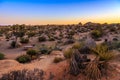 Sunset on the Jumbo Rocks of Joshua Tree National Park, California Royalty Free Stock Photo