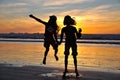 Sunset Jump Royalty Free Stock Photo