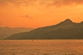 sunset at Junk Bay, Tseung Kwan O bay Royalty Free Stock Photo