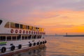 Sunset at Kadikoy Ferry Terminal Royalty Free Stock Photo