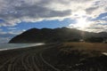 Sunset at Kaikoura Beach in New Zealand Royalty Free Stock Photo