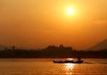 Sunset at Kaptai lake of Bangladesh