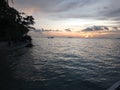 Sunset in karimun jawa island look beatiful Royalty Free Stock Photo