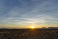 Sunset in the Karoo behind Sneeuberg Royalty Free Stock Photo