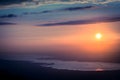 Sunset in the Kartepe mountains landscape. Turkey. Royalty Free Stock Photo