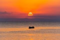 Sunset on Kassandra peninsula, Chalkidiki, Greece Royalty Free Stock Photo