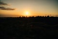 sunset on Kekaha Lookout in kauai, hawaii Royalty Free Stock Photo