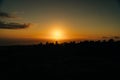 sunset on Kekaha Lookout in kauai, hawaii Royalty Free Stock Photo