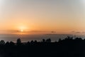 sunset on Kekaha Lookout in kauai, hawaii Royalty Free Stock Photo