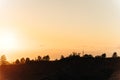 sunset on Kekaha Lookout in kauai, hawaii Royalty Free Stock Photo