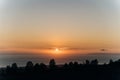 sunset on Kekaha Lookout in kauai, hawaii Royalty Free Stock Photo