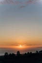 sunset on Kekaha Lookout in kauai, hawaii Royalty Free Stock Photo