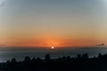 sunset on Kekaha Lookout in kauai, hawaii Royalty Free Stock Photo