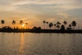 Sunset on the Kerala backwater and wildlife