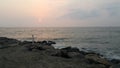 Sunset in Kerala Beach Beautiful Alappuzha Royalty Free Stock Photo
