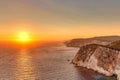 The sunset at Keri in Zakynthos, Greece Royalty Free Stock Photo