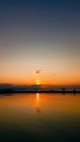 Sunset in Kerobokan Beach Singaraja Bali Royalty Free Stock Photo