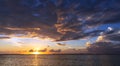 Sunset, Key Largo in Florida. Royalty Free Stock Photo