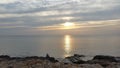 Sunset at the sea Royalty Free Stock Photo