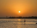 Sunset from Kite Beach at Jumeirah in Dubai, UAE Royalty Free Stock Photo