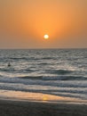 Sunset at Kite Beach in Jumeirah in Dubai, UAE Royalty Free Stock Photo