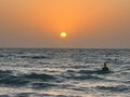 Sunset at Kite Beach in Jumeirah in Dubai, UAE Royalty Free Stock Photo