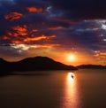 Sunset in Koktebel Royalty Free Stock Photo