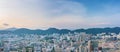 Sunset of Kowloon, cityscape of Hong Kong Royalty Free Stock Photo