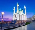 Sunset Kul Sharif mosque Kazan Kremlin, Republic of Tatarstan. Concept Travel Beautiful Russia Royalty Free Stock Photo