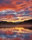 sunset on the Kuril lake