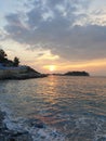 The sunset in Kusadasi, Turkey Royalty Free Stock Photo