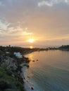 The sunset in Kusadasi, Turkey Royalty Free Stock Photo