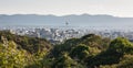 Sunset Kyoto View from Kiyomizu-dera temple Royalty Free Stock Photo