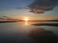 Sunset La Gola beach in Isla Cristina province of Huelva Spain