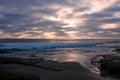 Sunset at la jolla beach Royalty Free Stock Photo