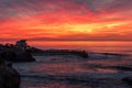 Sunset at the La Jolla cove, San Diego, California Royalty Free Stock Photo