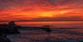 Sunset at the La Jolla cove, San Diego, California Royalty Free Stock Photo