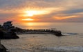 Sunset at the La Jolla cove, San Diego, California Royalty Free Stock Photo