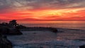 Sunset at the La Jolla cove, San Diego, California Royalty Free Stock Photo