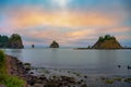 Sunset at La Push Beach in Washington State, Olympic National Park Area