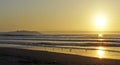 Sunset, La Serena beach, Chile Royalty Free Stock Photo