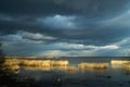Ladoga Lake sun and clouds