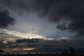 Sunset on Laginha beach in Mindelo Royalty Free Stock Photo