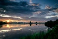 Sunset on lake Royalty Free Stock Photo